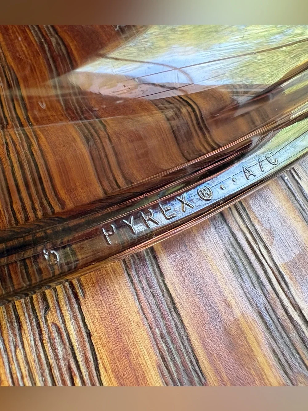 Pyrex brown glass